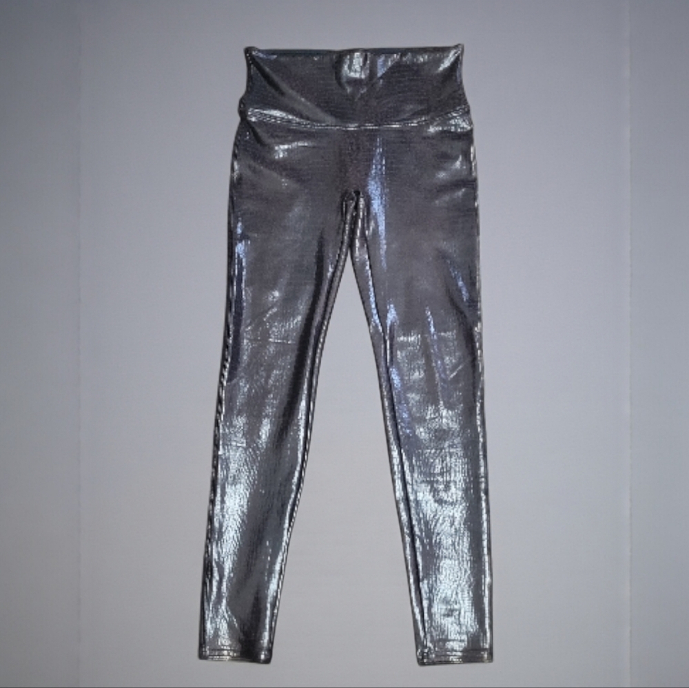 Spanx Python Print Leggings Chocolate Brown Sz La… - image 1